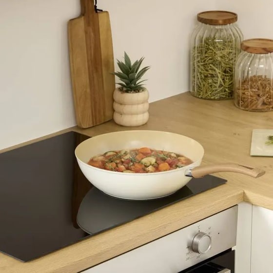 Τηγάνι Wok 5FIVE 204610 Μπεζ image 1