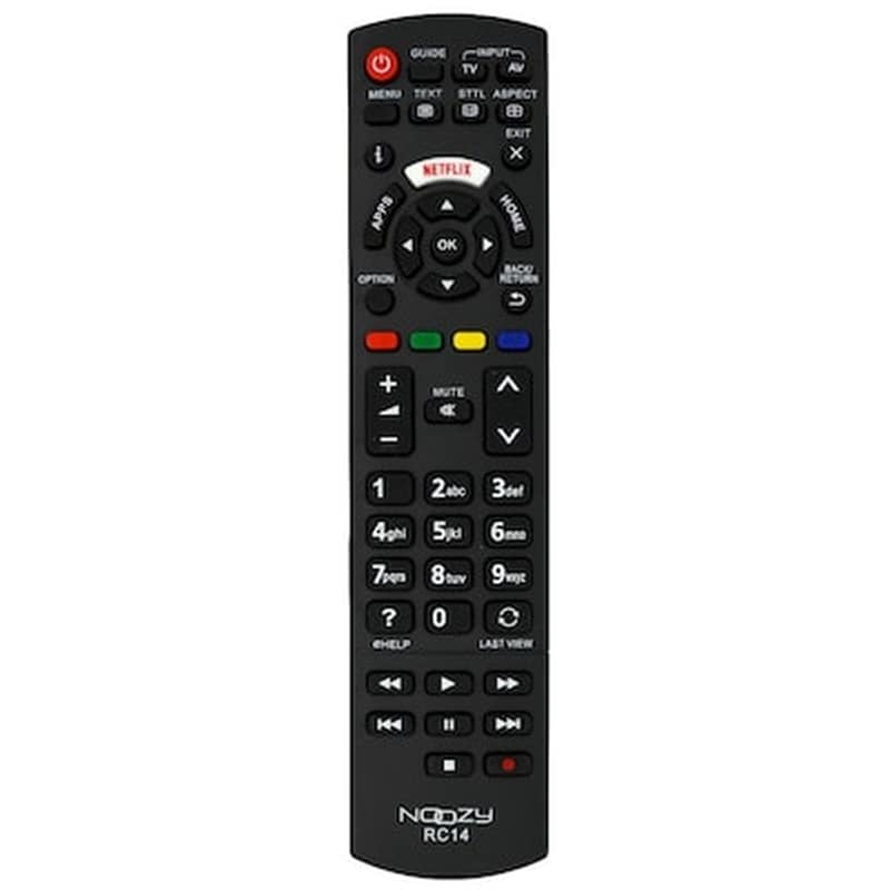 NOOZY Τηλεχειριστήριο Noozy Rc14 Για Τηλεοράσεις Panasonic Άμεσης Αντικατάστασης Χωρίς Προγραμματισμό