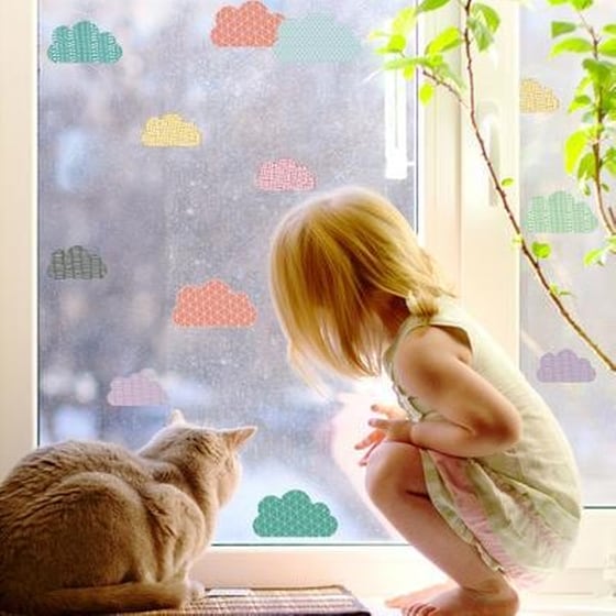 Παιδικό Αυτοκόλλητο Τοίχου Babyloon Happy Clouds image 1