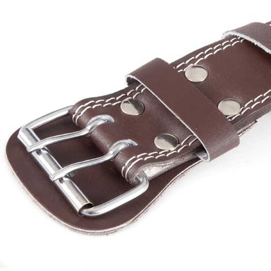 Ζώνη Άρσης Βαρών Amila 94922 B Quality Large Δερμάτινη με Μαξιλαράκι - Καφέ image 3