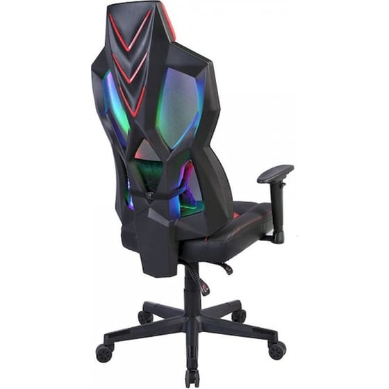 Καρέκλα Γραφείου/ Gaming 24Mall Raider Pro LED RGB από Ύφασμα Mesh - Μαύρο/ Κόκκινο image 5