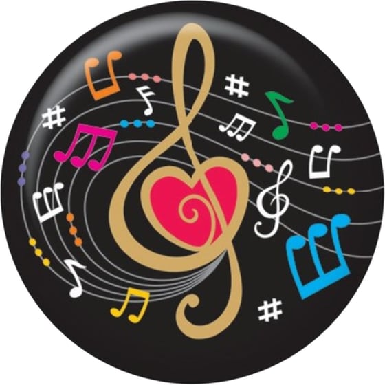 Μαγνήτης GNF Νότες Μαύρο Φόντο image 0