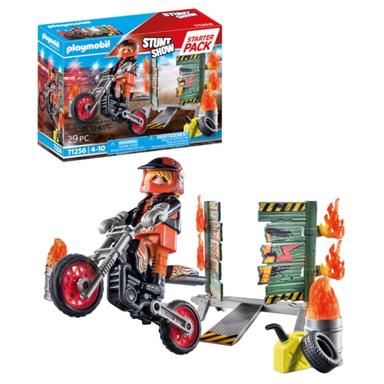 PLAYMOBIL® Stunt Show Starter Pack Ακροβατικά με μηχανή motocross (71256) image 3