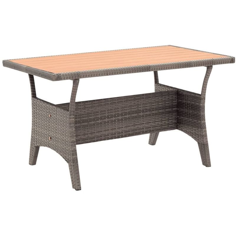 Τραπέζι Εξωτερικού Χώρου VidaXL από Ρατάν 120x70x66cm - Γκρι