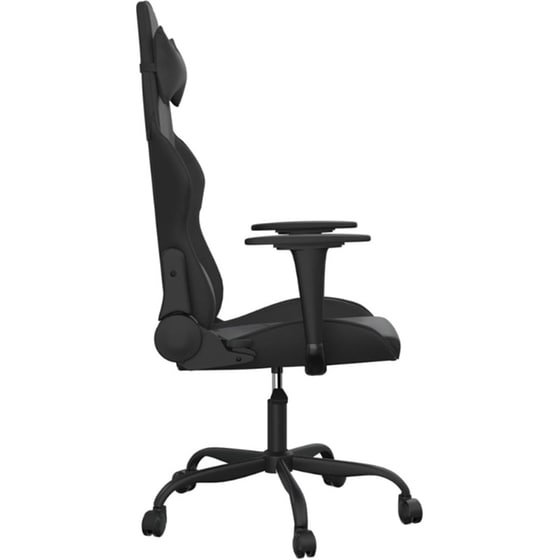 Καρέκλα Gaming VIDAXL 3143649 με Ρυθμιζόμενα Μπράτσα από Τεχνητό Δέρμα - Μαύρη image 1