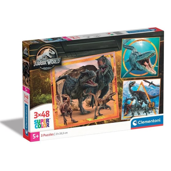 Παιδικό Παζλ Clementoni Super Color Jurassic World (3x48 Κομμάτια) image 0