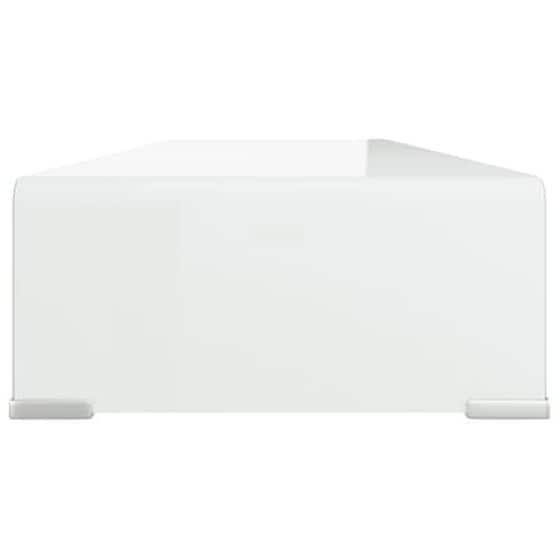 Vidaxl Βάση Τηλεόρασης/οθόνης Λευκή 90 X 30 X 13 Εκ. Γυάλινη image 4