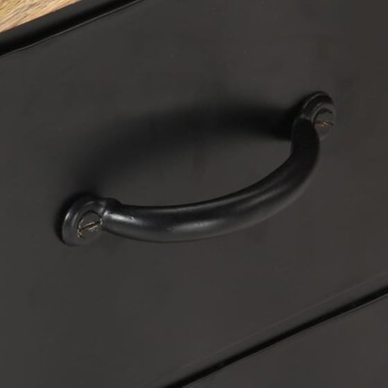 Έπιπλο Τηλεόρασης VidaXL  Ξύλο Μάνγκο 90x30x41 cm - Μαύρο image 4