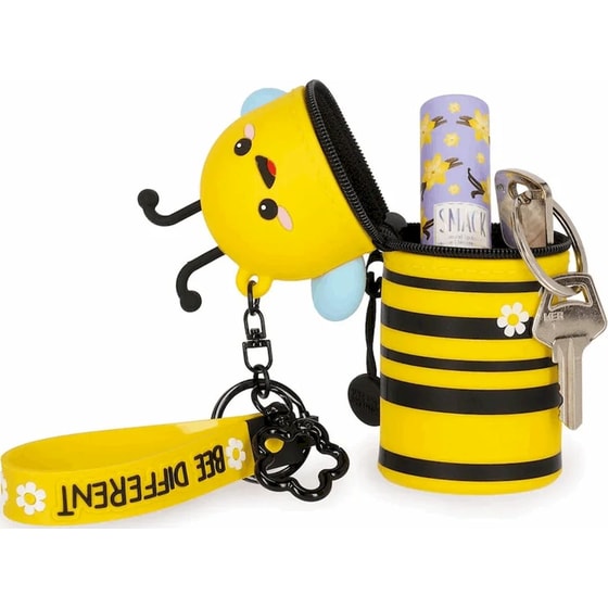 Κασετίνα Σιλικόνης Legami Mini Kawaii με Μπρελόκ Bee image 4