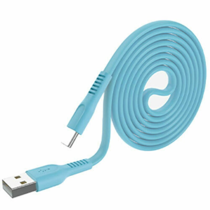 Καλώδιο LAMTECH Flat Cable USB-A - Type C - 1m - Μπλε
