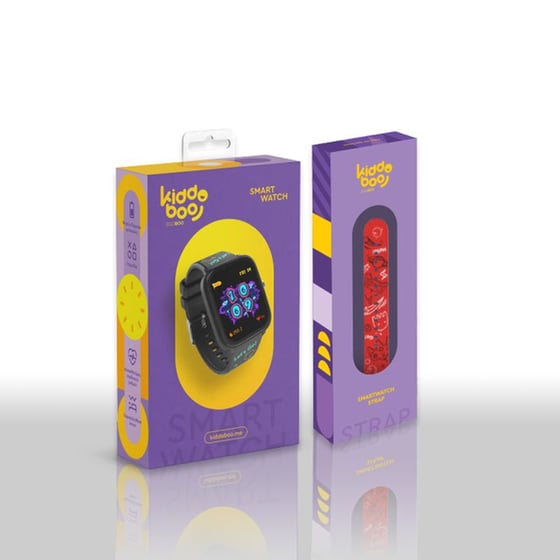 Smartwatch Kiddoboo 2.0 44mm - Black + Red Strap image 3