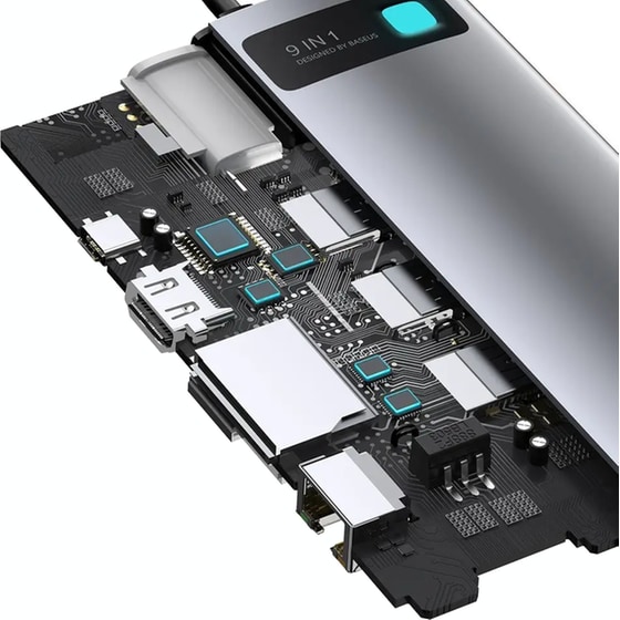 Docking Station Baseus CAHUB-CU0G 9-Port USB 3.0 συμβατό με USB-C image 2