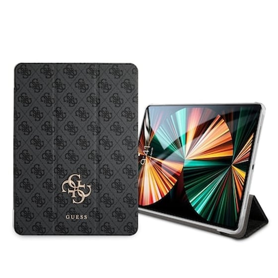 Θήκη Tablet Apple iPad Pro 12.9" - Guess 4G Logo Saffiano Collection Flip Cover - Grey image 0