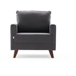 Πολυθρόνα Sestria 24mall από Ξύλο/Ύφασμα 82x81x85 cm - Ανθρακί