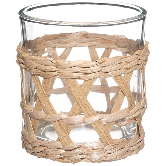 Κηροπήγιο Spitishop S-d Indonesie 154838 Γυάλινο 7.8x8 cm - Μπεζ/Διάφανο image 0