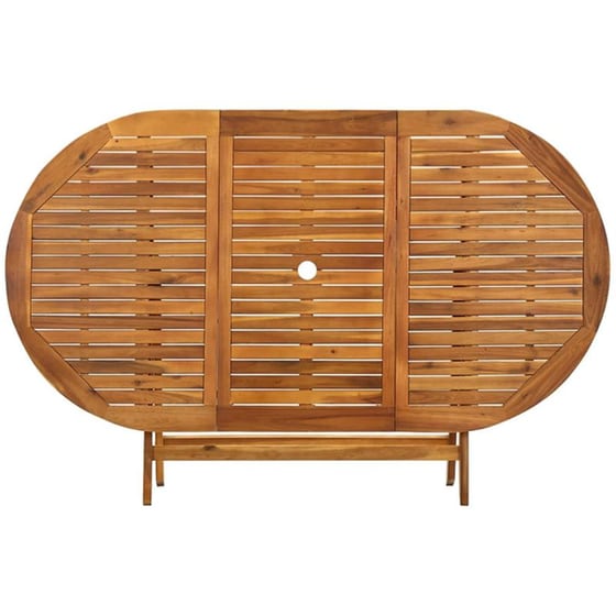 Τραπέζι Εξωτερικού Χώρου Πτυσσόμενο VidaXL από Ξύλο 160x85x75 cm - Καφέ image 3