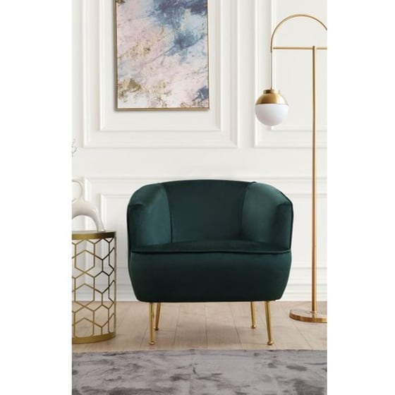 Πολυθρόνα 24mall Piccolino από Ύφασμα/Ξύλο 79x81x78 cm - Πράσινο image 3