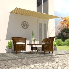 Τέντα Vidaxl Συρόμενη 300x150cm - Λευκό/Κίτρινο