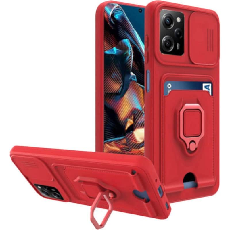 BODYCELL Θήκη Xiaomi Redmi Note 12 Pro 5G / Poco X5 Pro - Bodycell Multifunction - Red