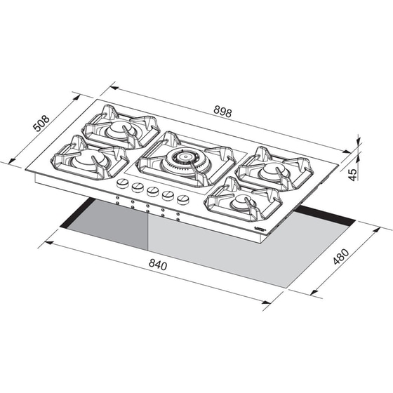 LOFRA HRBP9A0BRONZE 90 cm Λευκό Εστία Αερίου Αυτόνομη image 2