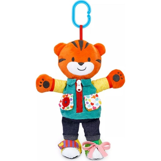 Addo  Little Lot Κρεμαστό Παιχνίδι Κούνιας και Καροτσιού Υφασμάτινος Τίγρης Μαθαίνω να Ντύνομαι image 1