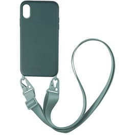Θήκη Apple iPhone XS Max - Sonique Carryhang Liquid Silicone Strap - Πράσινο