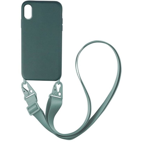 Θήκη Apple iPhone XS Max - Sonique Carryhang Liquid Silicone Strap - Πράσινο image 0