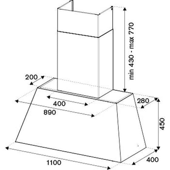 BERTAZZONI KR110HER1ADC 110 cm Μπεζ Απορροφητήρας Καμινάδα image 1