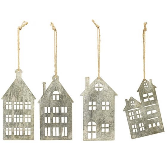 Χριστουγεννιάτικο Στολίδι Exner Μεταλλικό 1 Τμχ - Σπιτάκι image 0