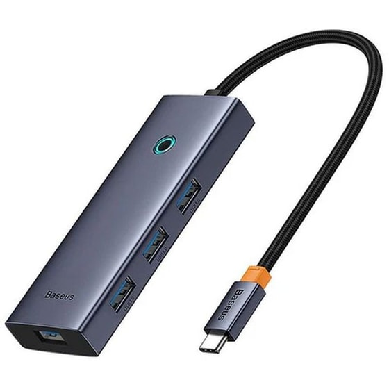 Baseus Flite Series USB Hub 5 σε 1 USB-C - Ανθρακί image 1