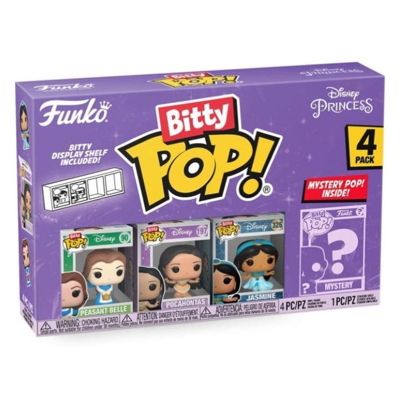 FUNKO Funko Bitty Pop! - Disney Princess - Peasant Belle/Pocahontas/Jasmine And Mystery Figure 4-pack