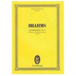 Βιβλίο Για Σύνολα Editions Eulenburg Brahms - Symphony Nr.4 In E Minor  Op.98 [pocket Score]