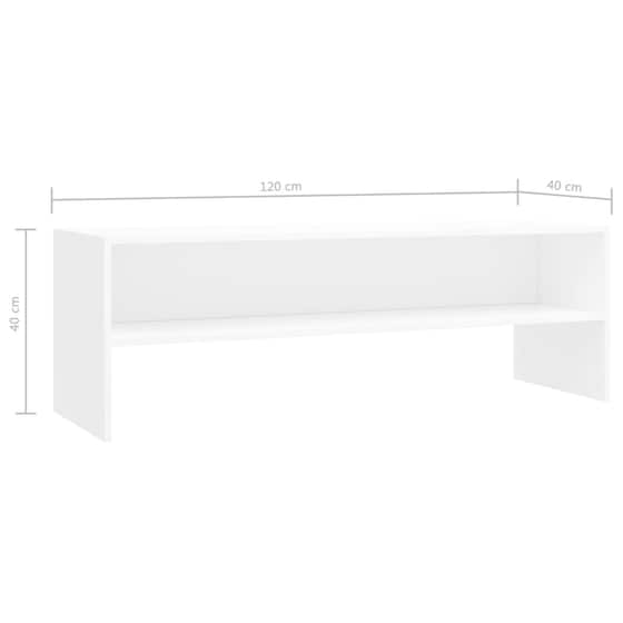 Έπιπλο Τηλεόρασης VidaXL από Μοριοσανίδα 120x40x40cm  - Λευκό image 5