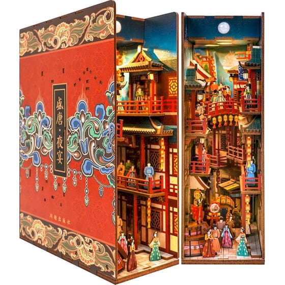 DIY 3D Puzzle Book Nook Kit Βιβλιοστάτης - The Banquet of Tang Dynasty image 2
