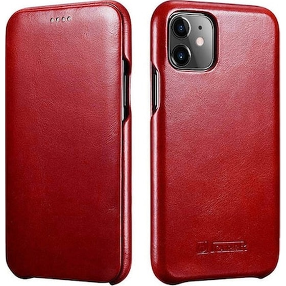 Θήκη Apple iPhone 11 Pro Max - Icarer Curved Edge Vintage Series - Red image 1