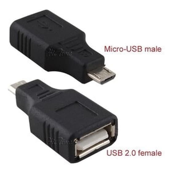 Αντάπτορας Powertech micro USB Male σε USB-A Female Μαύρο image 0