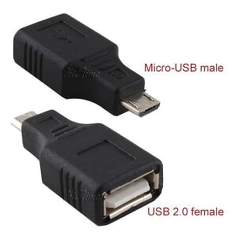 Αντάπτορας Powertech micro USB Male σε USB-A Female Μαύρο