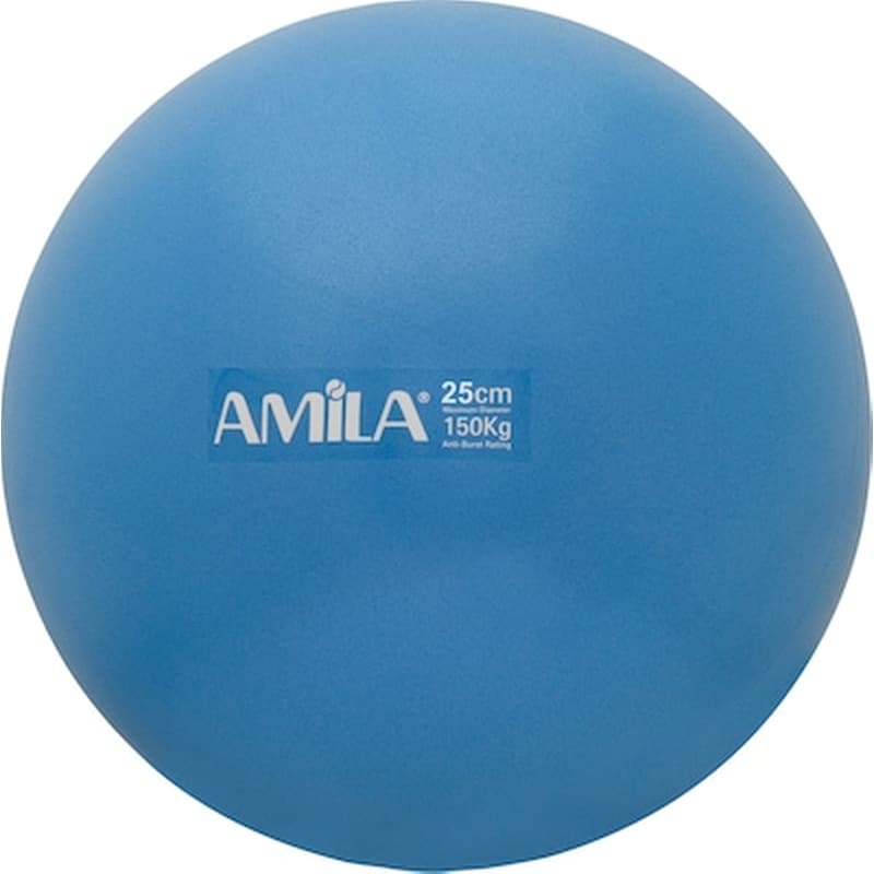 AMILA Μπάλα Γυμναστικής Amila Κατάλληλη για Pilates 0.10 kg 25 cm από PVC - Μπλε