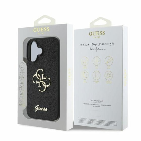 Θήκη Apple iphone 16 - Guess Fixed Glitter Big 4g - Μαύρο image 4
