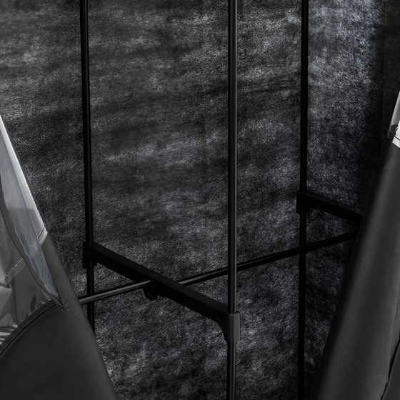 Φορητή Ντουλάπα 5five Simply Smart 193562 Υφασμάτινη 120x49x163 cm - Μαύρη image 2