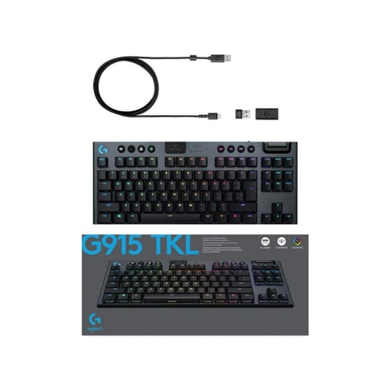 Logitech G G915 TKL Ασύρματο Gaming Μηχανικό Πληκτρολόγιο Tenkeyless με GL Tactile διακόπτες και RGB φωτισμό (US) image 3