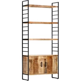 Βιβλιοθήκη VidaXL Μεταλλική με 2 Πόρτες 80x180 cm - Καφέ