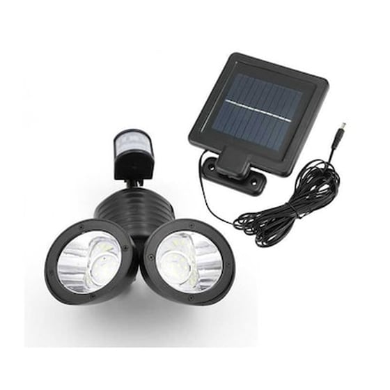 Διπλός Ηλιακός Led Προβολέας 3.7 V Με Ανιχνευτή Κίνησης Και Φωτοβολταϊκό Συλλέκτη Hoppline Hop100069 image 3