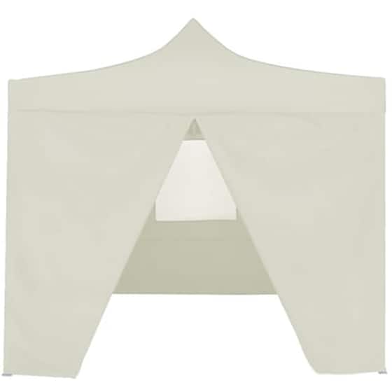 Κιόσκι Vidaxl Ατσάλι Πτυσσόμενο 2x2m - Κρεμ image 3