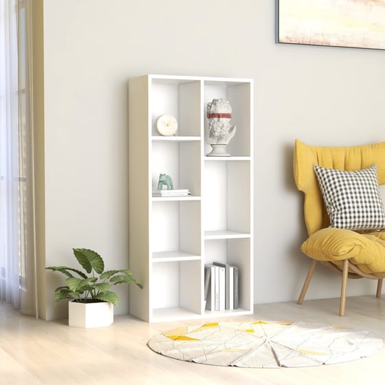 Βιβλιοθήκη VidaXL από Μοριοσανίδα 50x25x106 cm - Λεύκη image 1