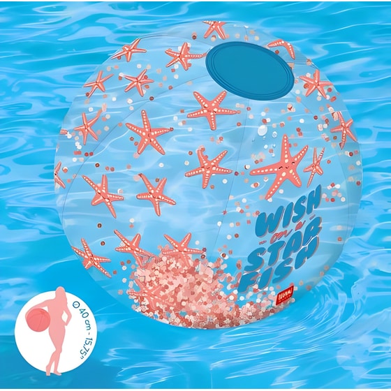 Φουσκωτή Μπάλα Παραλίας Legami Starfish Glitter - Διάφανη image 1