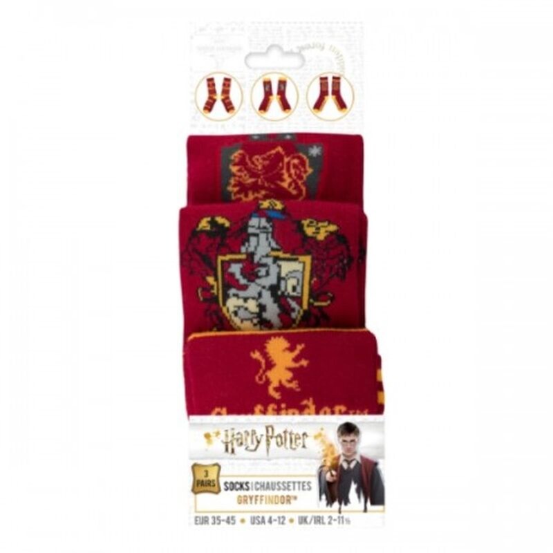 Κάλτσες Set Των 3 Gryffindor - Harry Potter