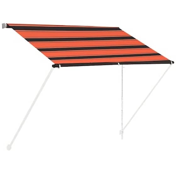 Τέντα Vidaxl Συρόμενη 100x150cm - Πορτοκαλί/Καφέ image 2