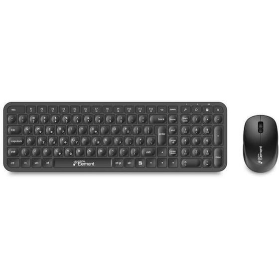 ELEMENT KB-650WMS Ασύρματο σετ Πληκτρολόγιο-ποντίκι Μαύρο (US, GR) image 0
