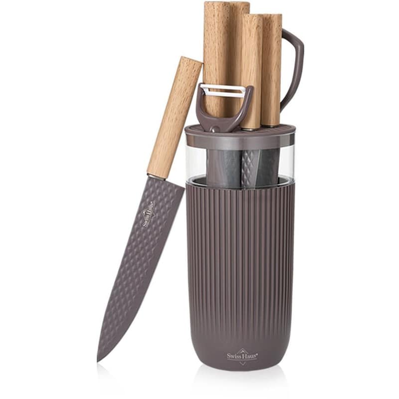 Σετ Μαχαίρια Κοπής SWISS HAUS SH-KS8T TAUPE 8 τμχ Taupe